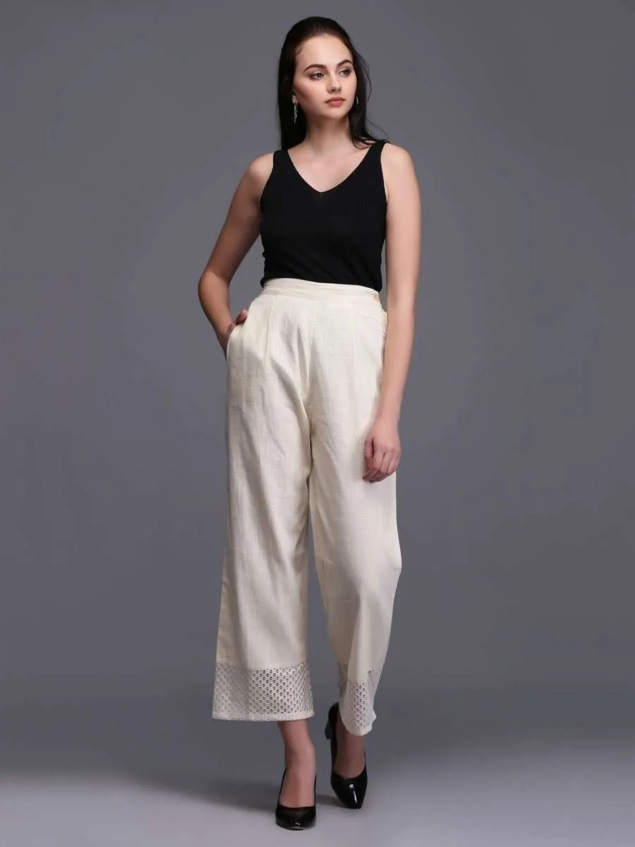 Vertical Stripe Straight-Leg Pants in White - Retro, Indie and Unique  Fashion