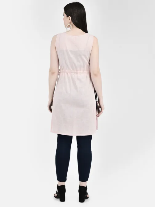 Ojjasvi Pink Rayon Solid Kurta - Image 2